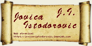 Jovica Istodorović vizit kartica